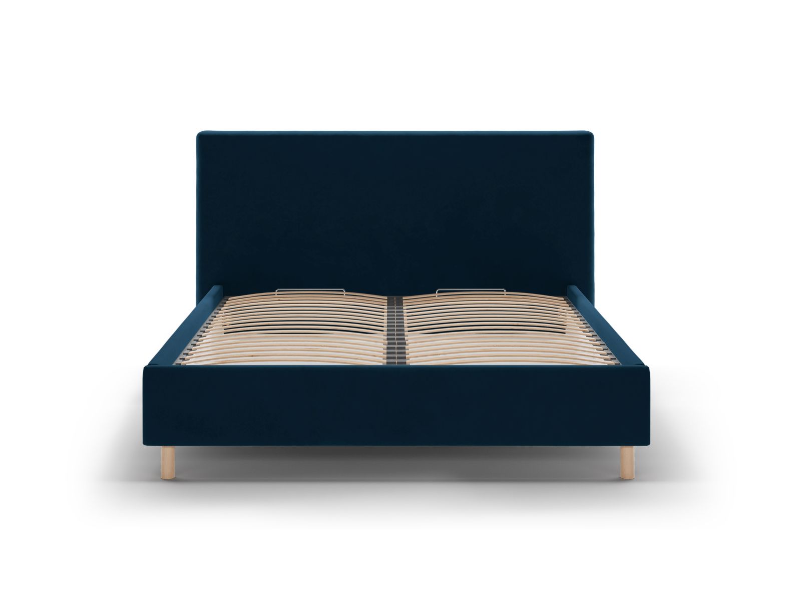 Elegantes Eloise Bett in Navy Blue-Magic Velvet mit praktischem Stauraum und stilvollem Kopfteil, ideal für jedes Schlafzimmer.