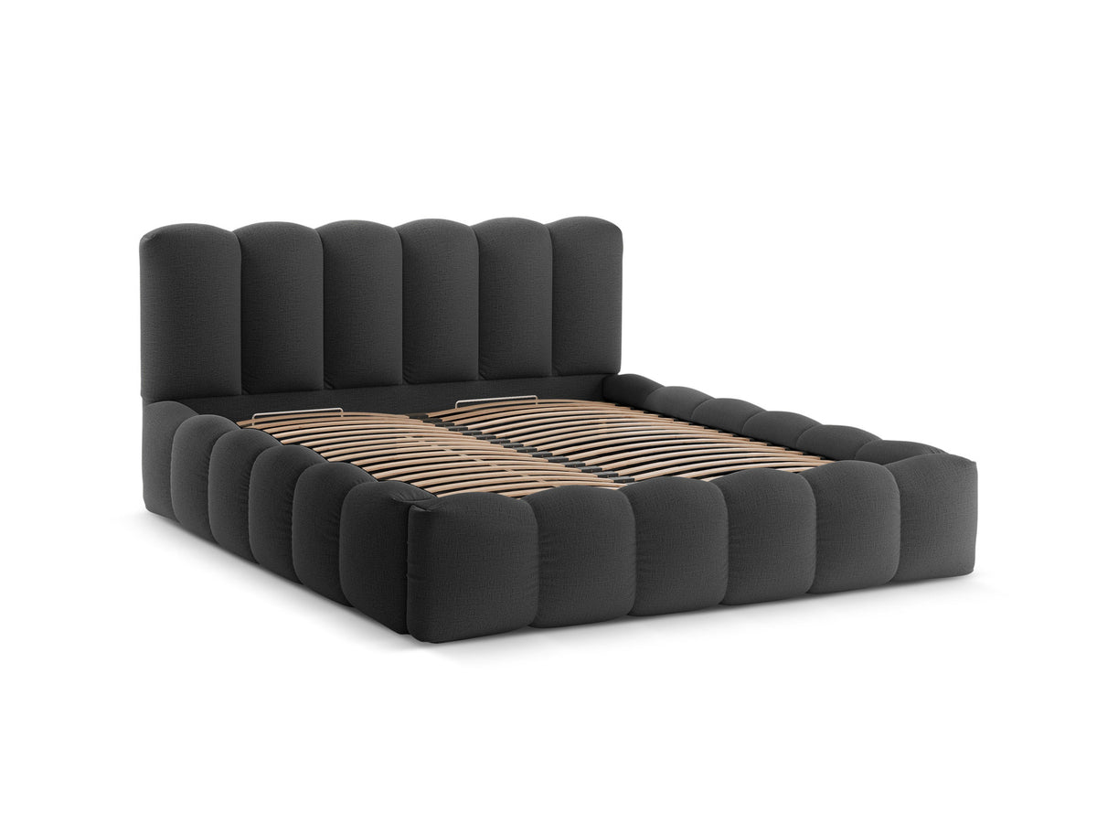 Lupine Bett mit Stauraum und Headboard 160cm in Anthracite-Moly präsentiert im Onlineshop von KAQTU Design AG. Bett ist von Micadoni