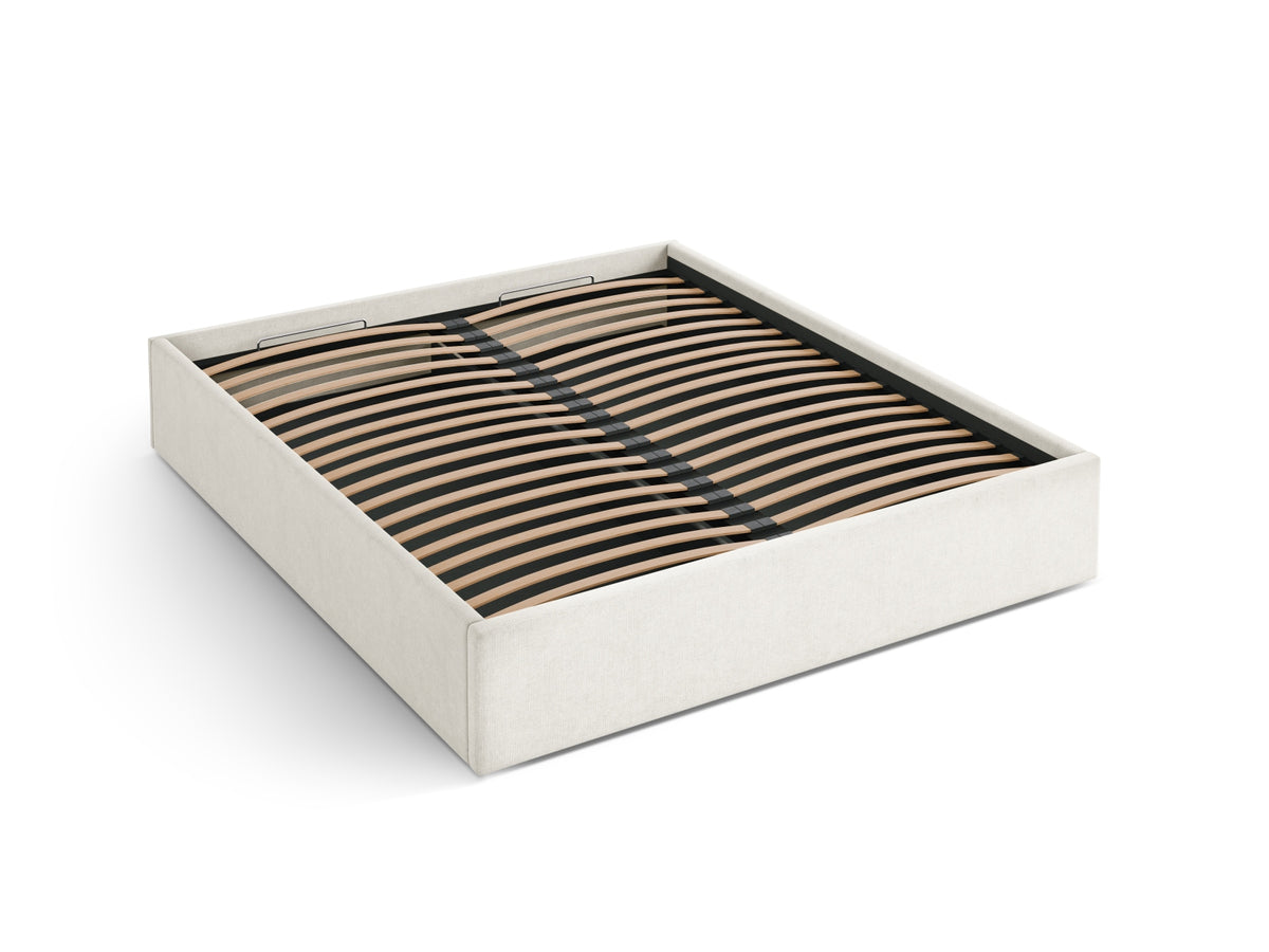 Susan Bett mit Stauraum 160cm in Light Beige-Moly präsentiert im Onlineshop von KAQTU Design AG. Bett ist von Micadoni