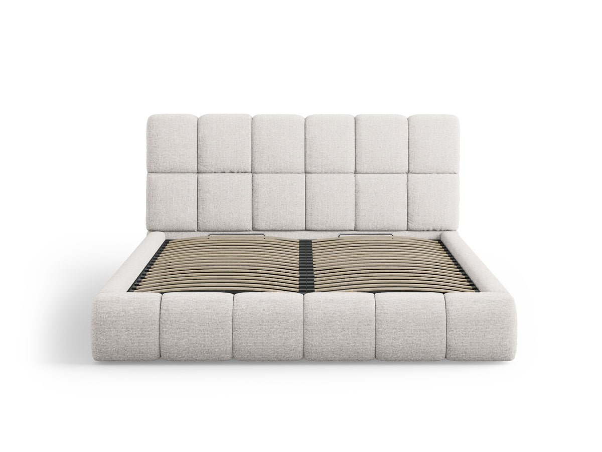 Bellis Bett mit Stauraum und Headboard 160cm in Light Grey-Haga präsentiert im Onlineshop von KAQTU Design AG. Bett ist von Micadoni