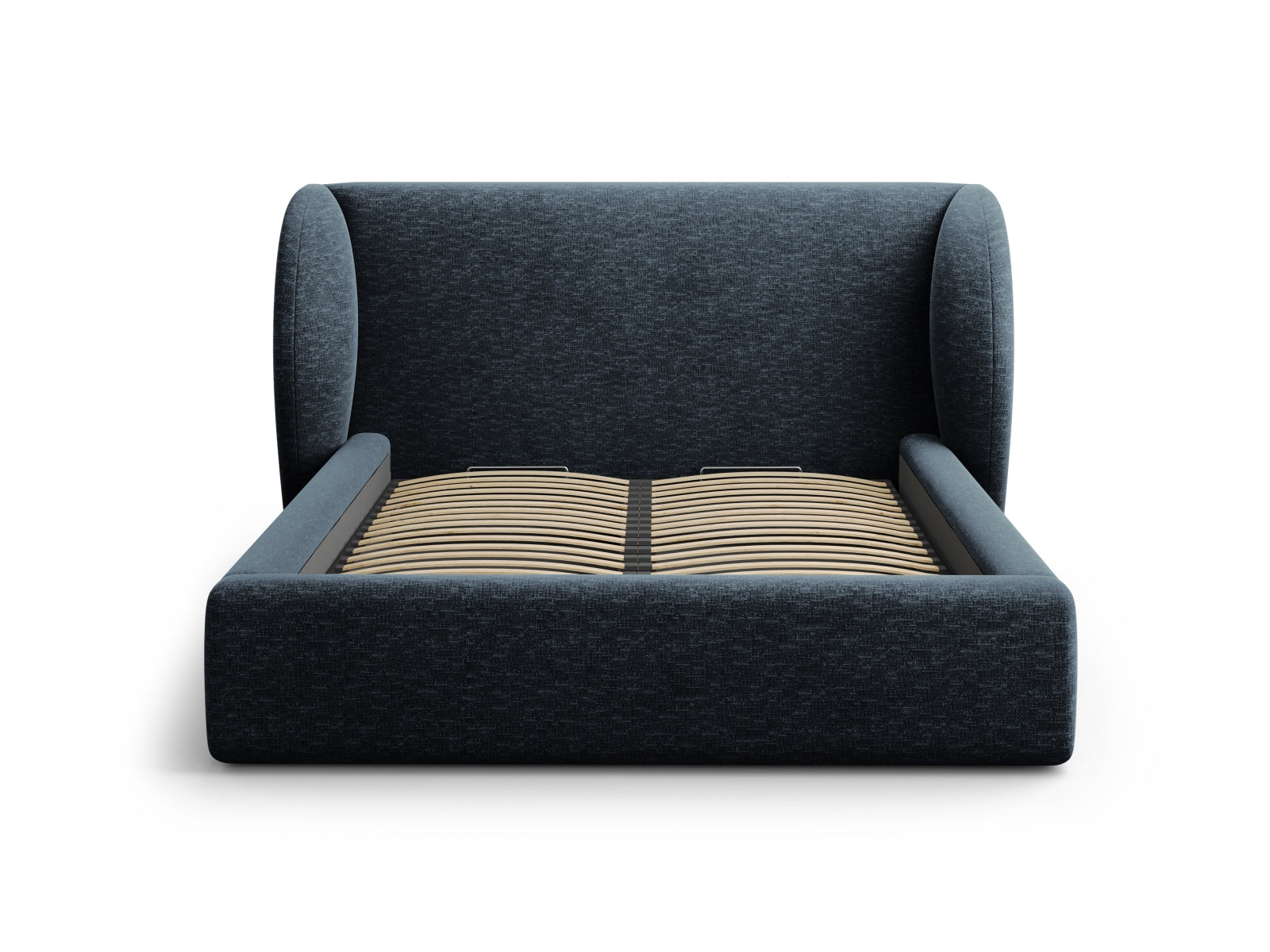 Stylisches Miley Bett in Royal Blue, ausgestattet mit praktischem Stauraum und einem eleganten Kopfteil, perfekt für zeitgemäße Schlafzimmer.