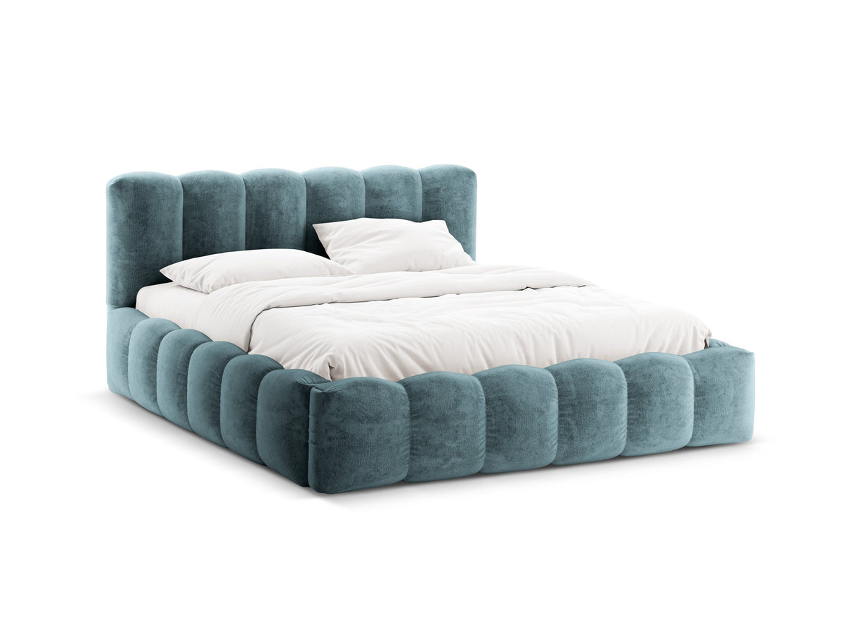Lupine Bett mit Stauraum und Headboard 160cm in Blue Jeans-Loris präsentiert im Onlineshop von KAQTU Design AG. Bett ist von Micadoni