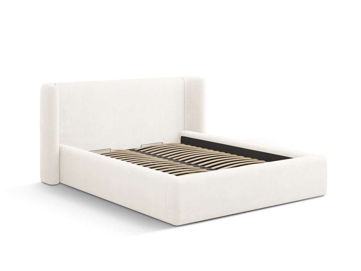 Jolene Bett mit Stauraum und Headboard 160cm in Ivory-Wind präsentiert im Onlineshop von KAQTU Design AG. Bett ist von Micadoni