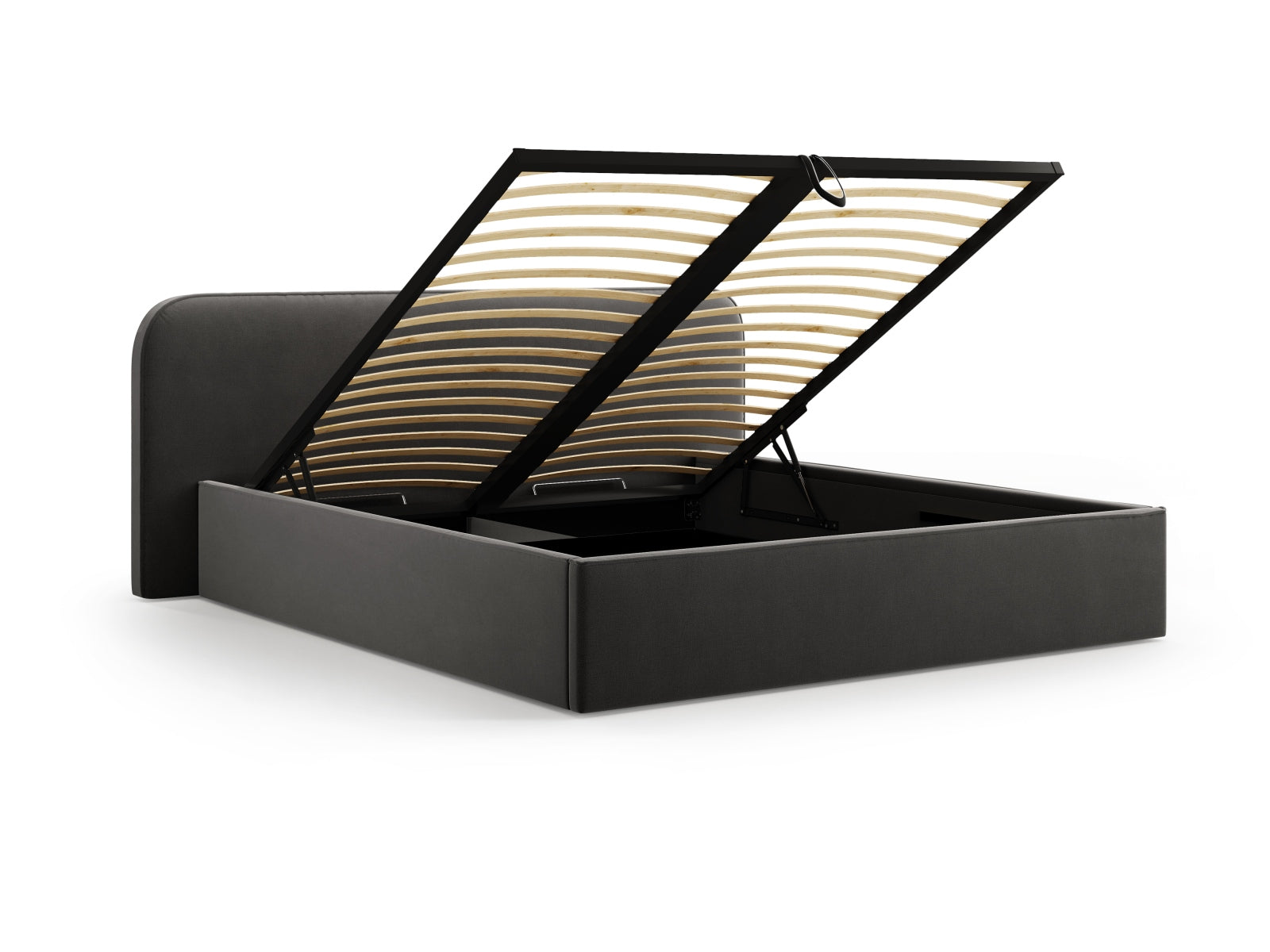 Entdecken Sie das stilvolle Elizabeth Velour Bett von Micadoni. Mit integriertem Stauraum und elegantem Headboard – ideal für Ihr modernes Schlafzimmer!