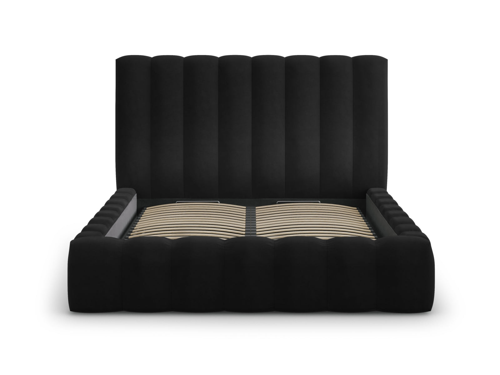 Entdecken Sie das stilvolle Kelp Velour Bett von Micadoni – perfekt für Ihr modernes Schlafzimmer, mit praktischem Stauraum und einem bequemen Kopfteil.