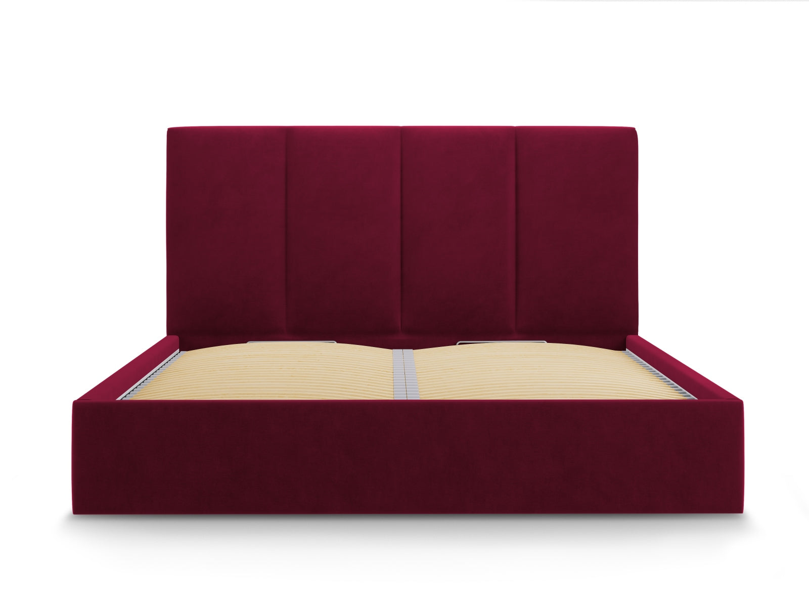 Erleben Sie das stilvolle Pyla Velour Bett von Micadoni – perfekt für Ihr modernes Schlafzimmer, mit cleverem Stauraum und gemütlichem Headboard.