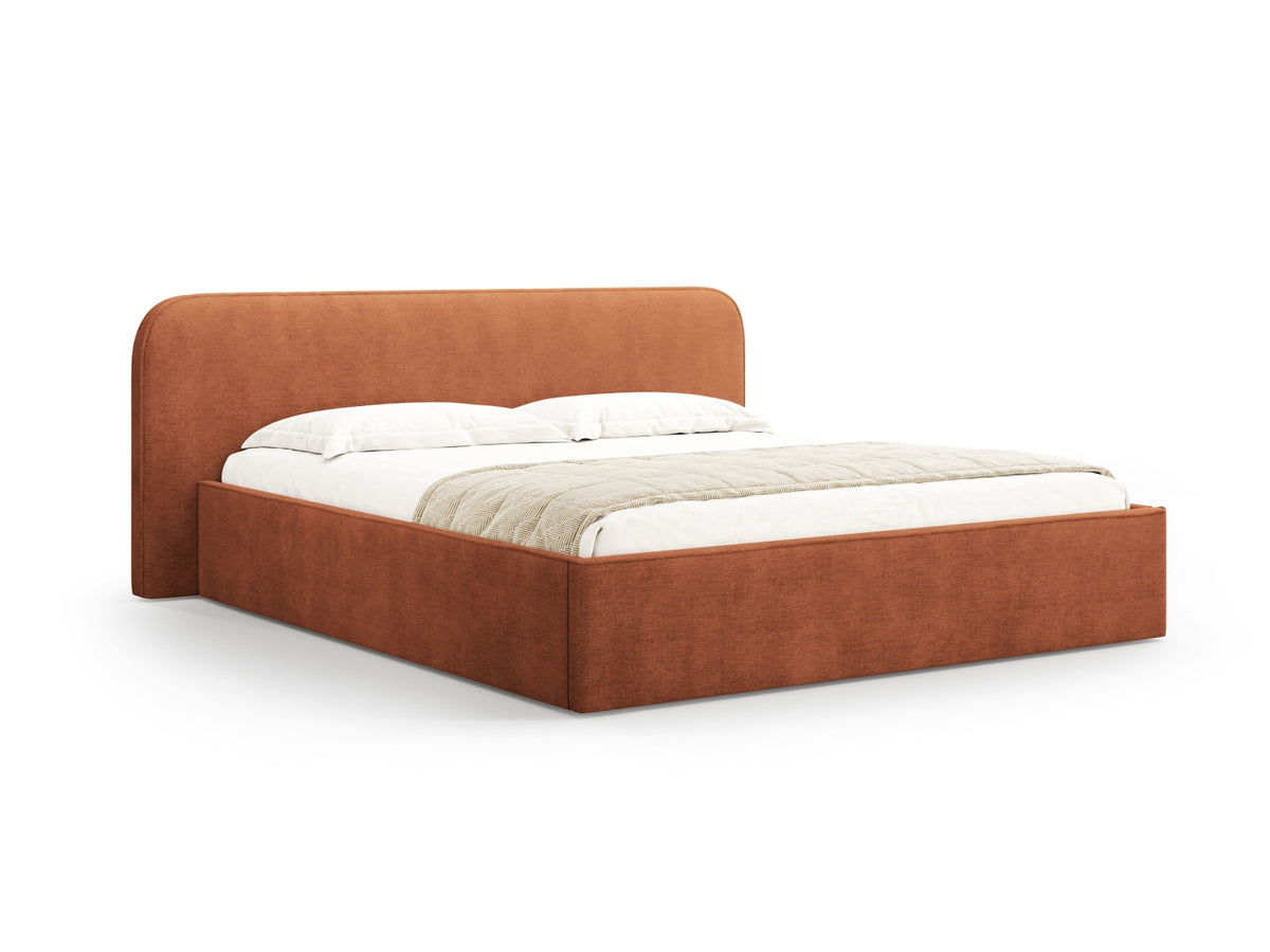 Elizabeth Bett mit Stauraum und Headboard 160cm in Red-Babel präsentiert im Onlineshop von KAQTU Design AG. Bett ist von Micadoni