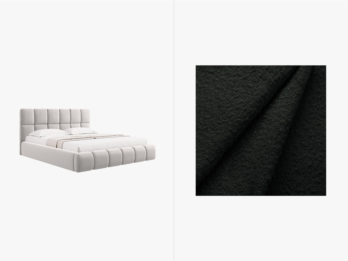 Bellis Bett mit Stauraum und Headboard 180cm in Black-Baloo präsentiert im Onlineshop von KAQTU Design AG. Bett ist von Micadoni