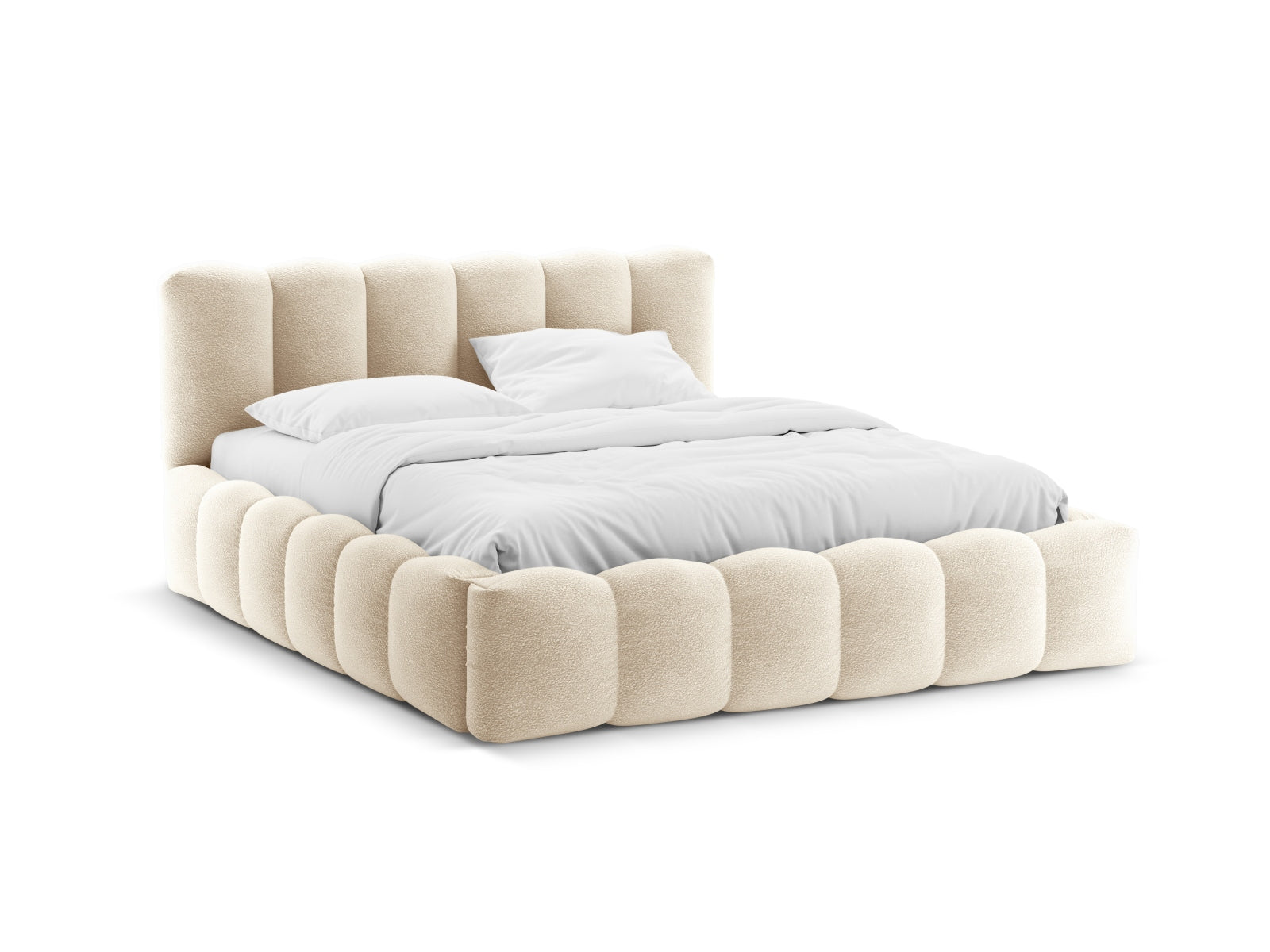 Lupine Bett mit Stauraum und Headboard 180cm in Beige-Baloo präsentiert im Onlineshop von KAQTU Design AG. Bett ist von Micadoni