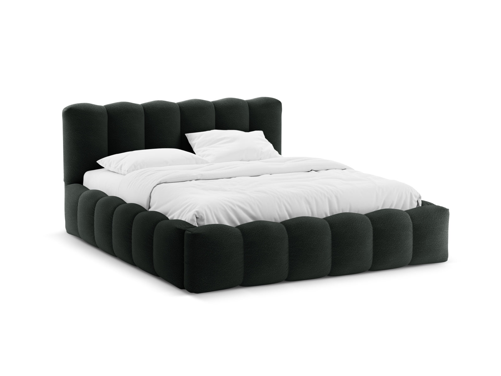 Lupine Bett mit Stauraum und Headboard 180cm in Black-Baloo präsentiert im Onlineshop von KAQTU Design AG. Bett ist von Micadoni
