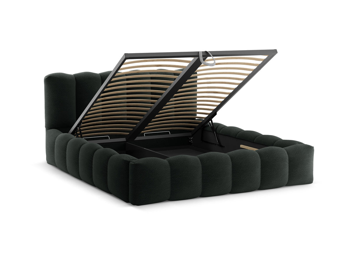 Lupine Bett mit Stauraum und Headboard 180cm in Black-Baloo präsentiert im Onlineshop von KAQTU Design AG. Bett ist von Micadoni