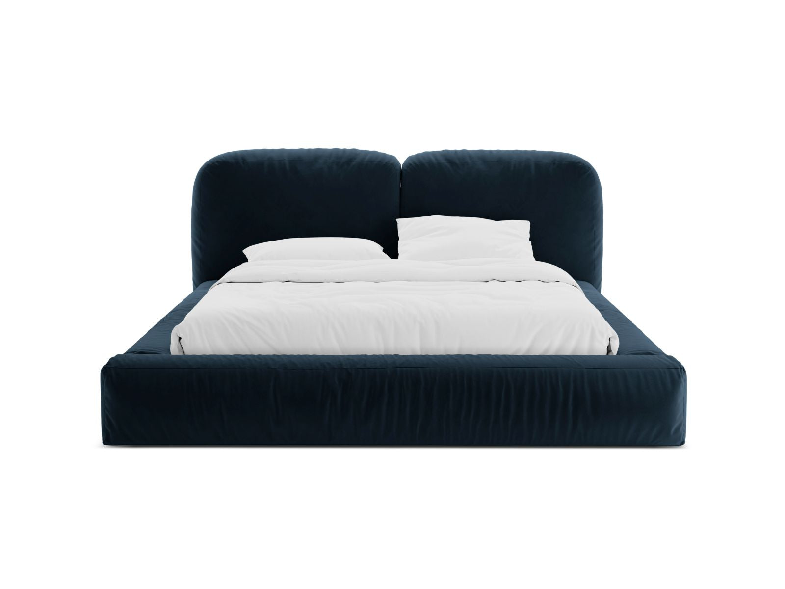 Elegantes Martina Bett mit 180 cm Breite, Stauraum und stilvollem Kopfteil in Deep Petrol-Vogue, ideal für modernes Wohnen.