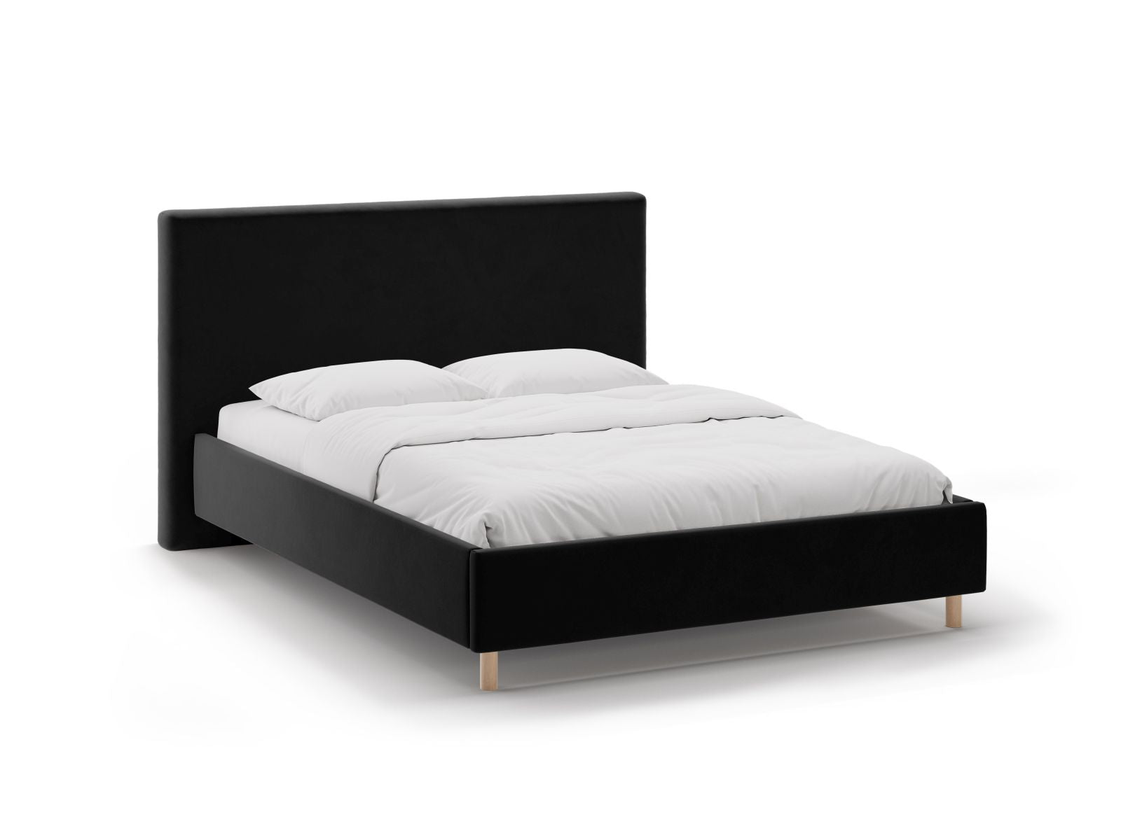 Eloise Bett mit Stauraum mit Kopfteil 180cm in Black-Magic Velvet präsentiert im Onlineshop von KAQTU Design AG. Bett ist von Micadoni