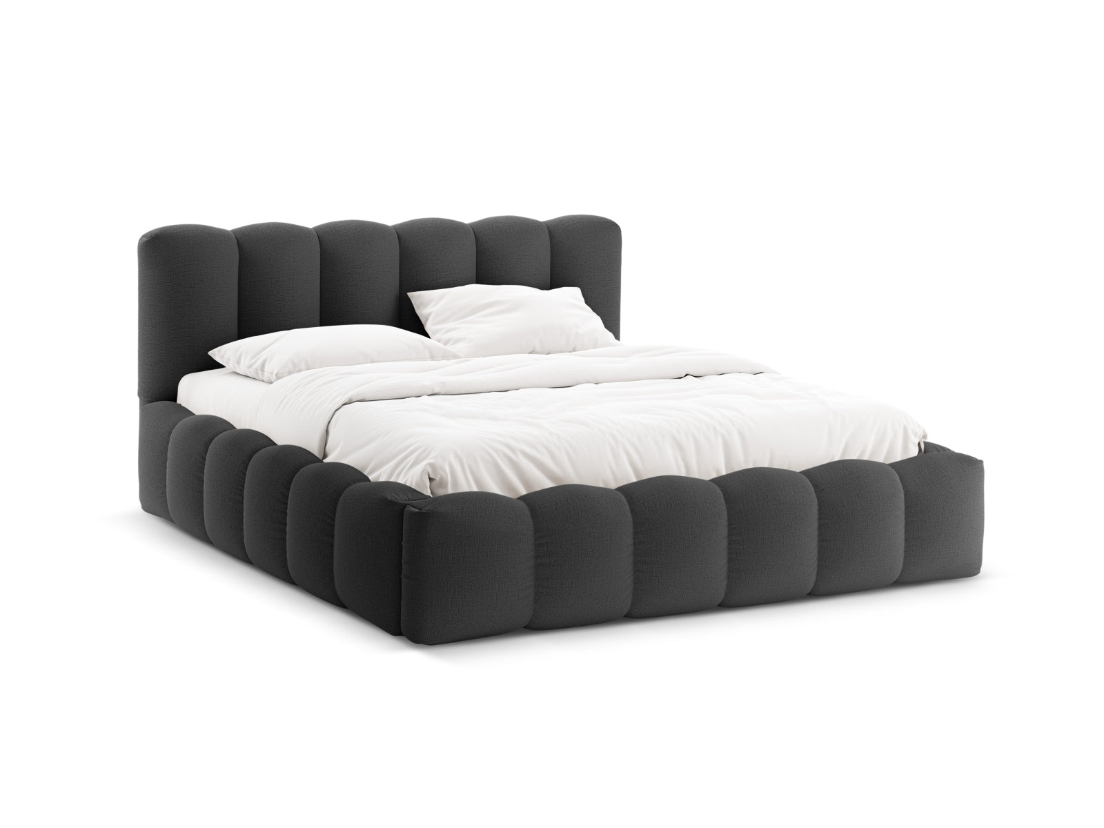 Lupine Bett mit Stauraum und Headboard 180cm in Anthracite-Moly präsentiert im Onlineshop von KAQTU Design AG. Bett ist von Micadoni