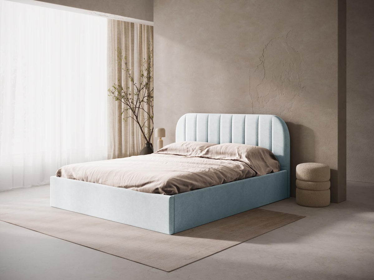 Susan Bett mit Stauraum 180cm in Light Grey-Moly präsentiert im Onlineshop von KAQTU Design AG. Bett ist von Micadoni
