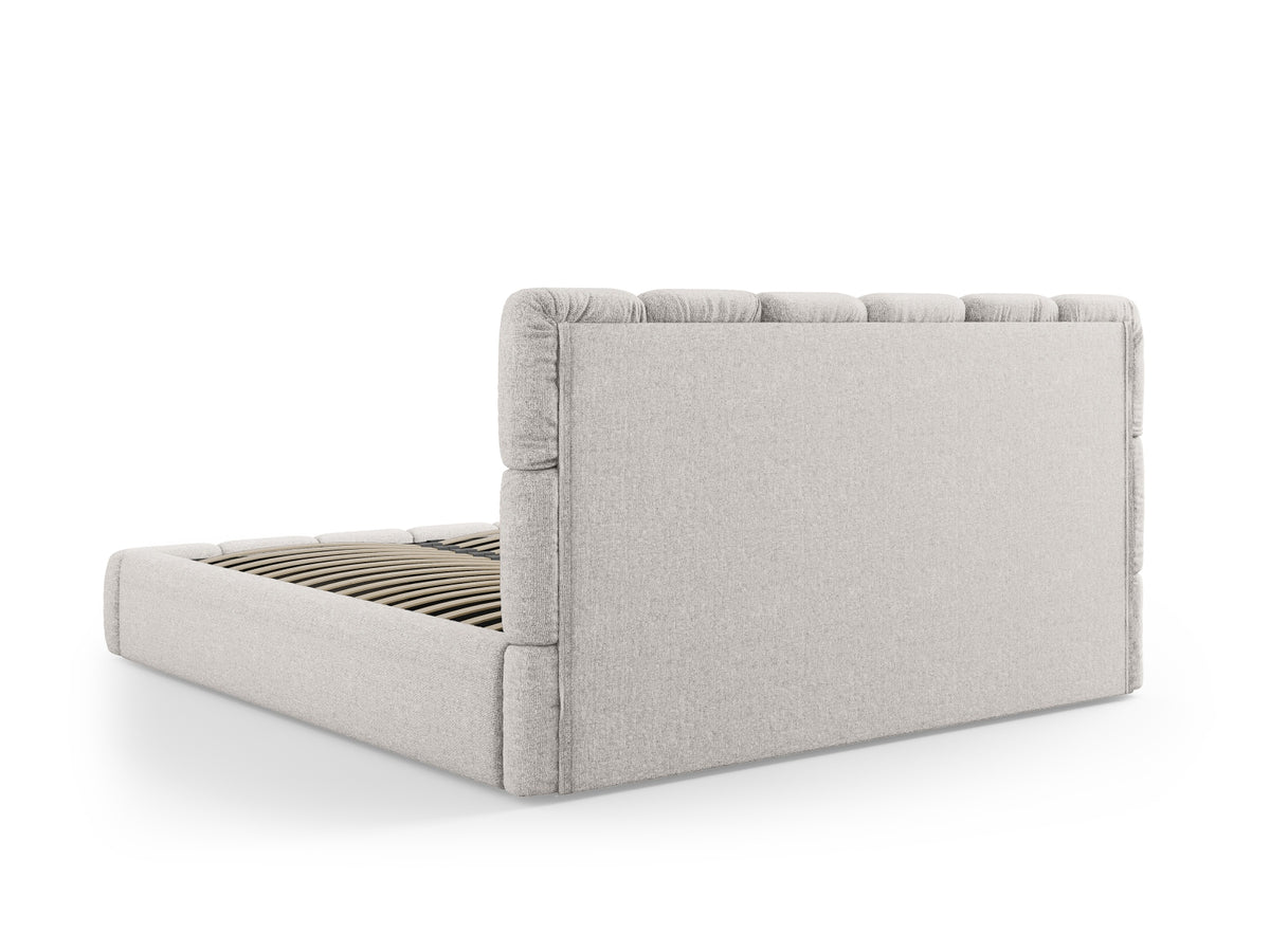 Bellis Bett mit Stauraum und Headboard 180cm in Light Grey-Haga präsentiert im Onlineshop von KAQTU Design AG. Bett ist von Micadoni