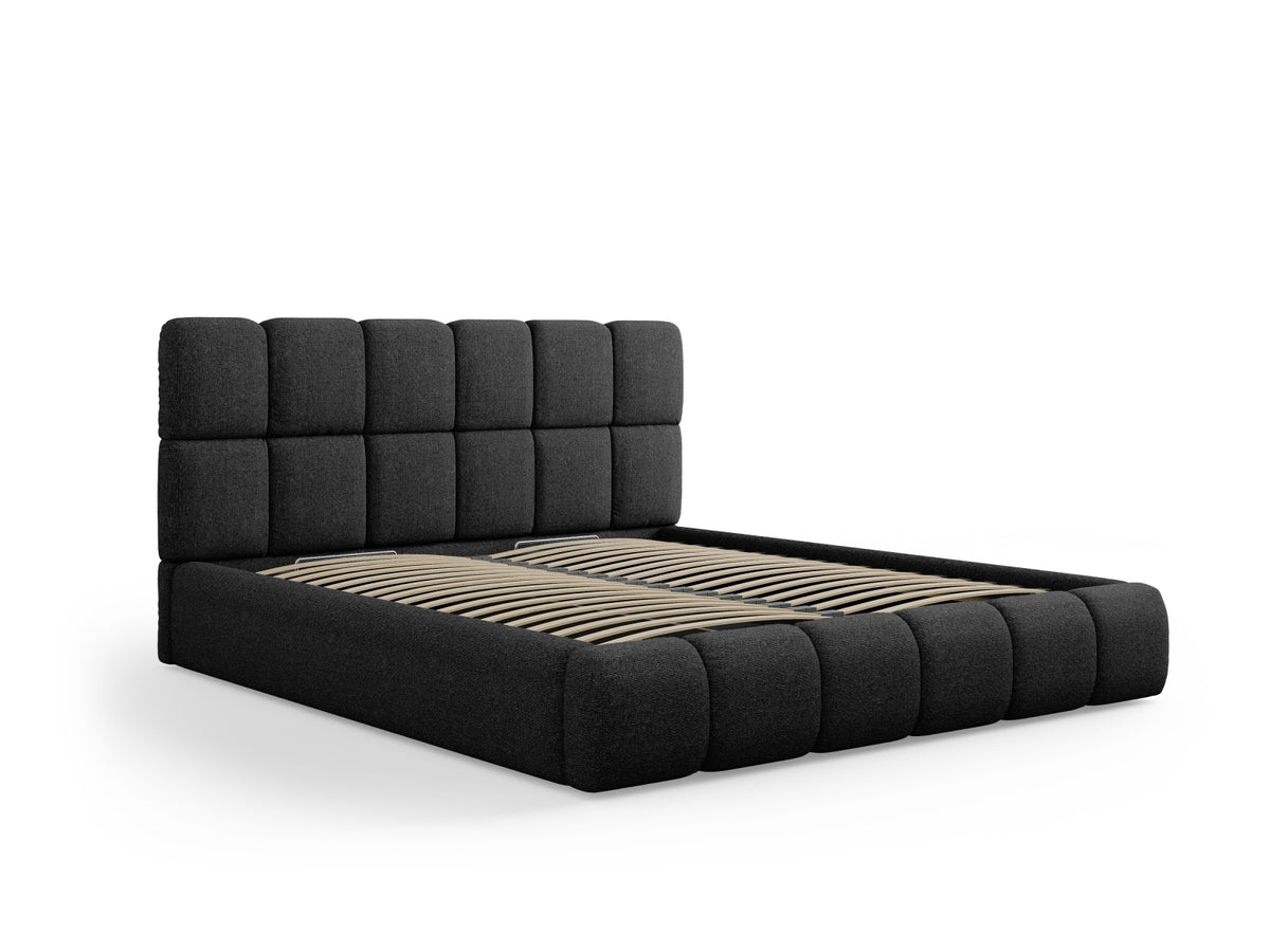 Bellis Bett mit Stauraum und Headboard 180cm in Black-Haga präsentiert im Onlineshop von KAQTU Design AG. Bett ist von Micadoni