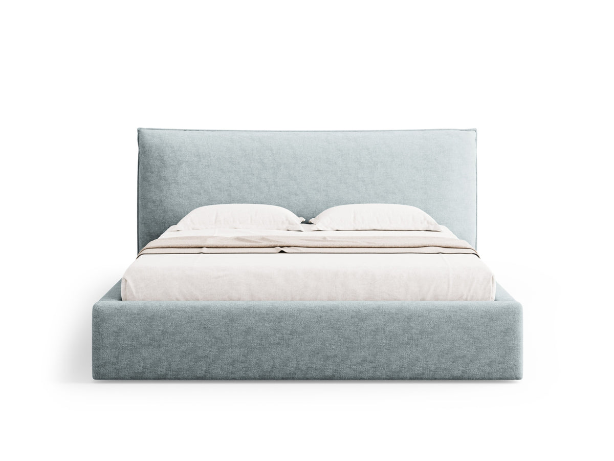 Kaelle Bett mit Stauraum und Headboard 180cm in Light Blue-Perfect Harmony präsentiert im Onlineshop von KAQTU Design AG. Bett ist von Micadoni