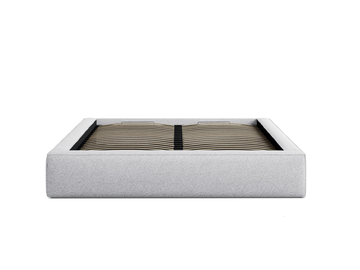 Susan Bett mit Stauraum 180cm in Light Grey Melange-Puente präsentiert im Onlineshop von KAQTU Design AG. Bett ist von Micadoni