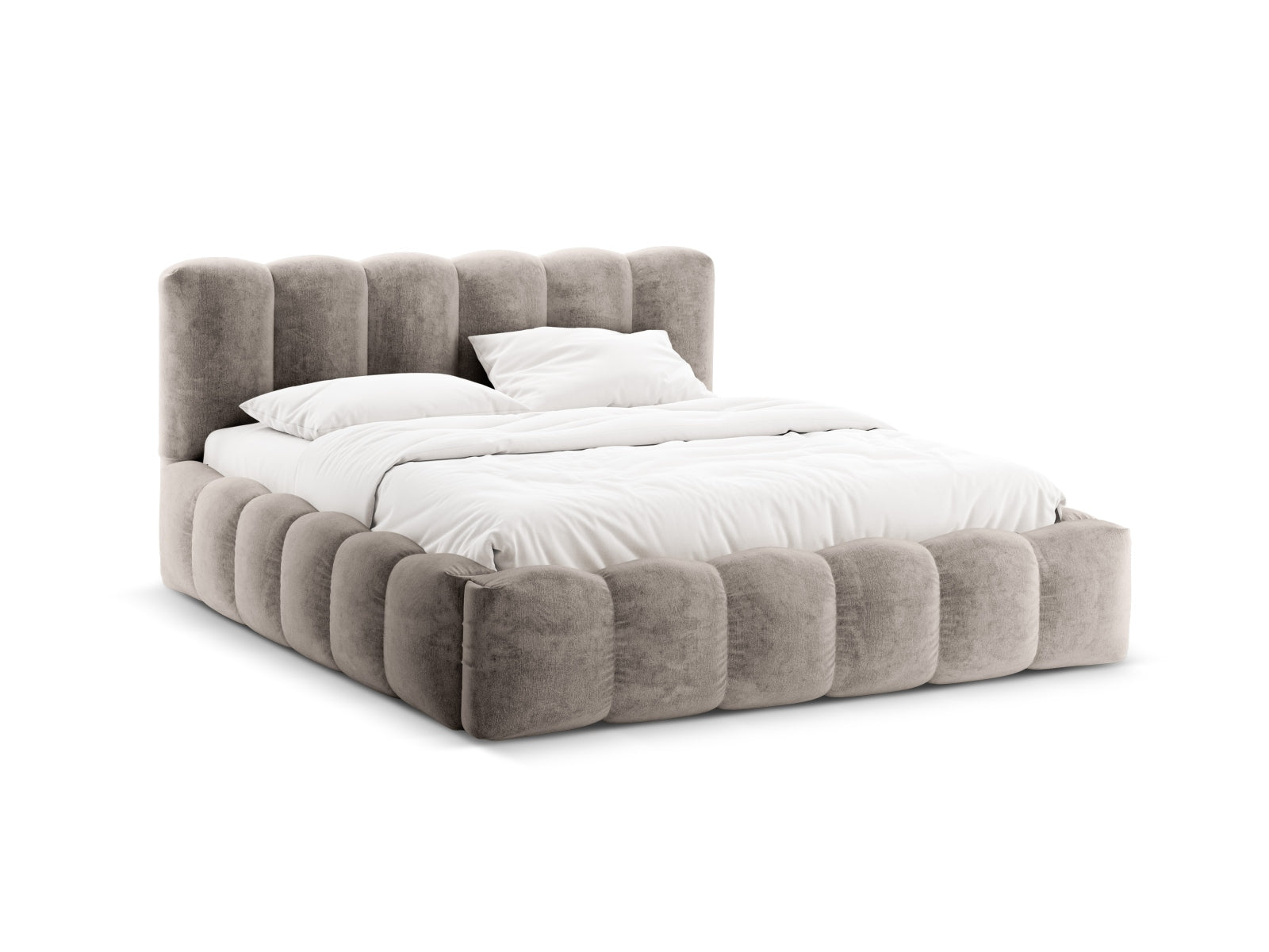 Lupine Bett mit Stauraum und Headboard 180cm in Cappuccino-Loris präsentiert im Onlineshop von KAQTU Design AG. Bett ist von Micadoni