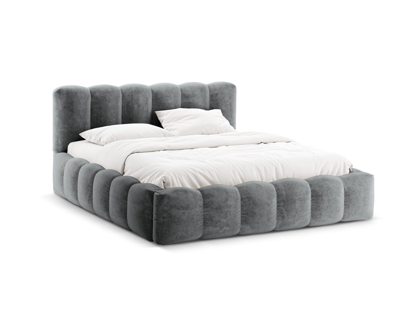 Lupine Bett mit Stauraum und Headboard 180cm in Platinum-Loris präsentiert im Onlineshop von KAQTU Design AG. Bett ist von Micadoni