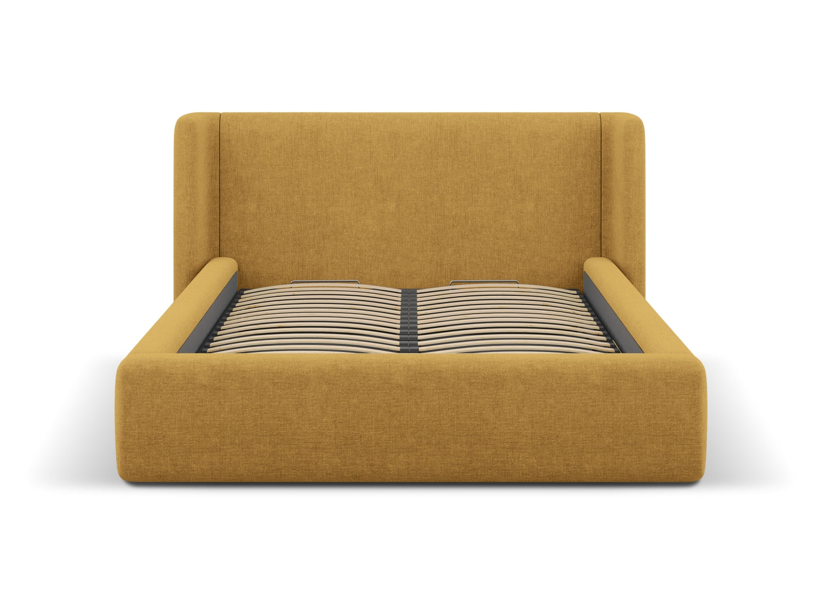 Jolene Bett mit Stauraum und Headboard in Light Olive-Wind präsentiert im Onlineshop von KAQTU Design AG. Bett ist von Micadoni