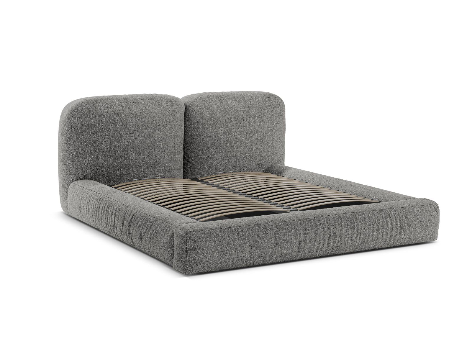 Elegantes Martina Bett mit 180 cm Breite, funktionalem Stauraum und stilvollem Kopfteil in Graphit, ideal für moderne Schlafzimmer.
