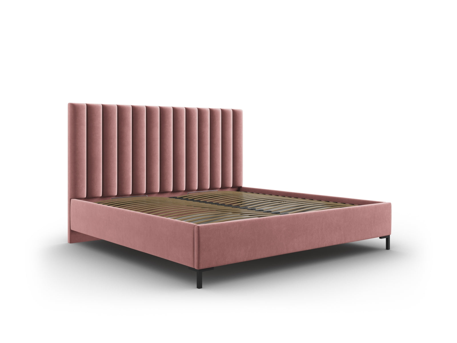 Erleben Sie das elegante Allison Velour Bett von Micadoni – perfekt für Ihr modernes Schlafzimmer, mit praktischem Stauraum und stilvollem Kopfteil.