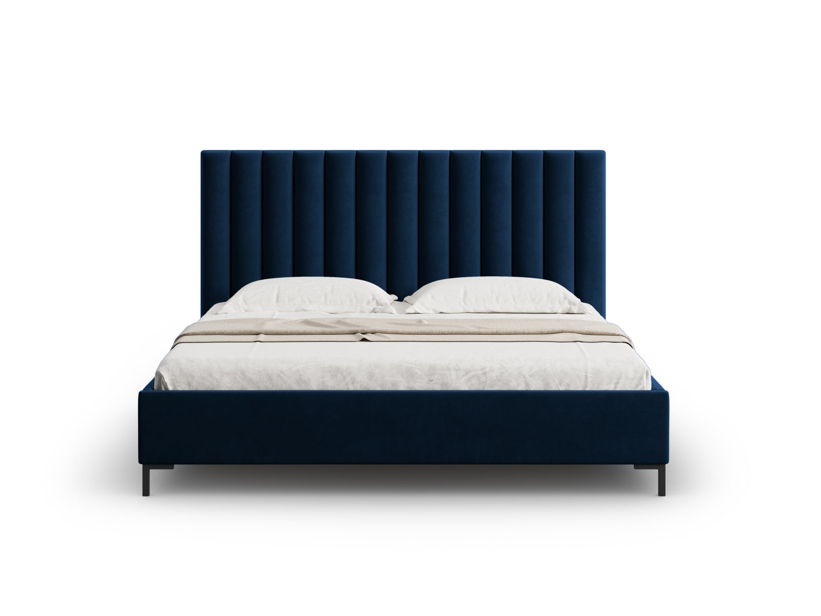 Entdecken Sie das stilvolle Allison Velour Bett von Micadoni – ideal für Ihr modernes Schlafzimmer, mit cleverem Stauraum und elegantem Kopfteil.