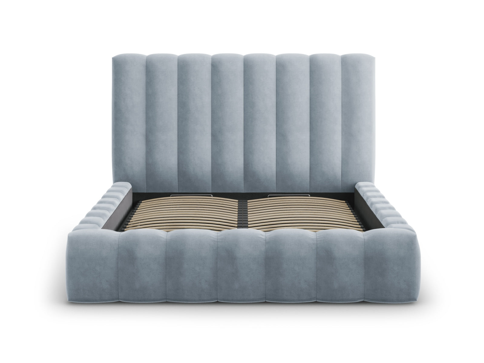 Entdecken Sie das stilvolle Kelp Velour Bett von Micadoni – perfekt für Ihr modernes Schlafzimmer, mit praktischem Stauraum und gemütlichem Kopfteil.