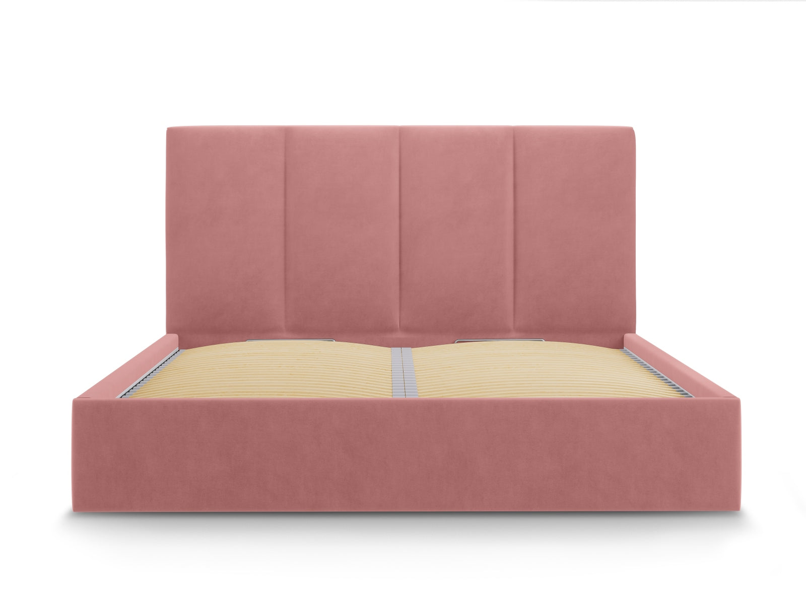 Erleben Sie das stilvolle Pyla Velour Bett von Micadoni – perfekt für Ihr modernes Schlafzimmer, mit cleverem Stauraum und gemütlichem Headboard.