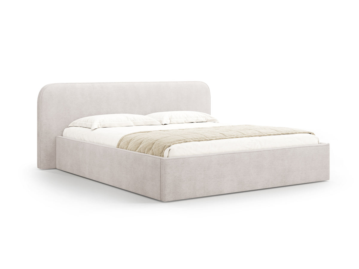 Elizabeth Bett mit Stauraum und Headboard 180cm in White-Babel präsentiert im Onlineshop von KAQTU Design AG. Bett ist von Micadoni