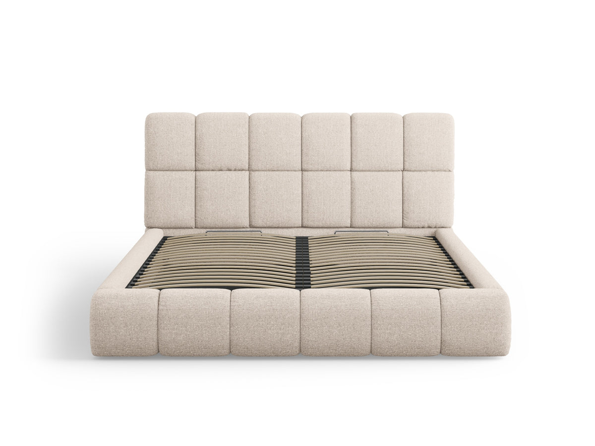 Bellis Bett mit Stauraum und Headboard 200cm in Beige-Haga präsentiert im Onlineshop von KAQTU Design AG. Bett ist von Micadoni