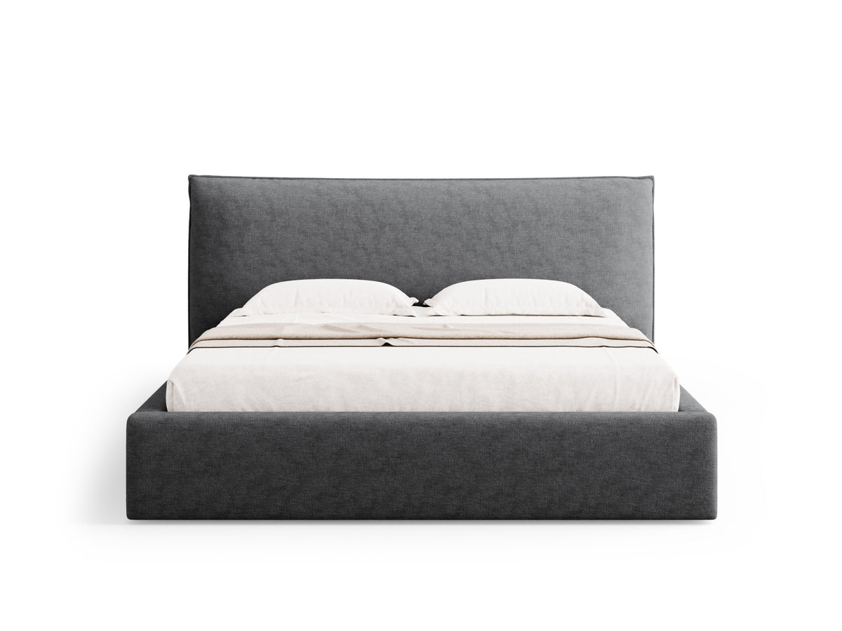 Kaelle Bett mit Stauraum und Headboard 200cm in Dark Grey-Perfect Harmony präsentiert im Onlineshop von KAQTU Design AG. Bett ist von Micadoni
