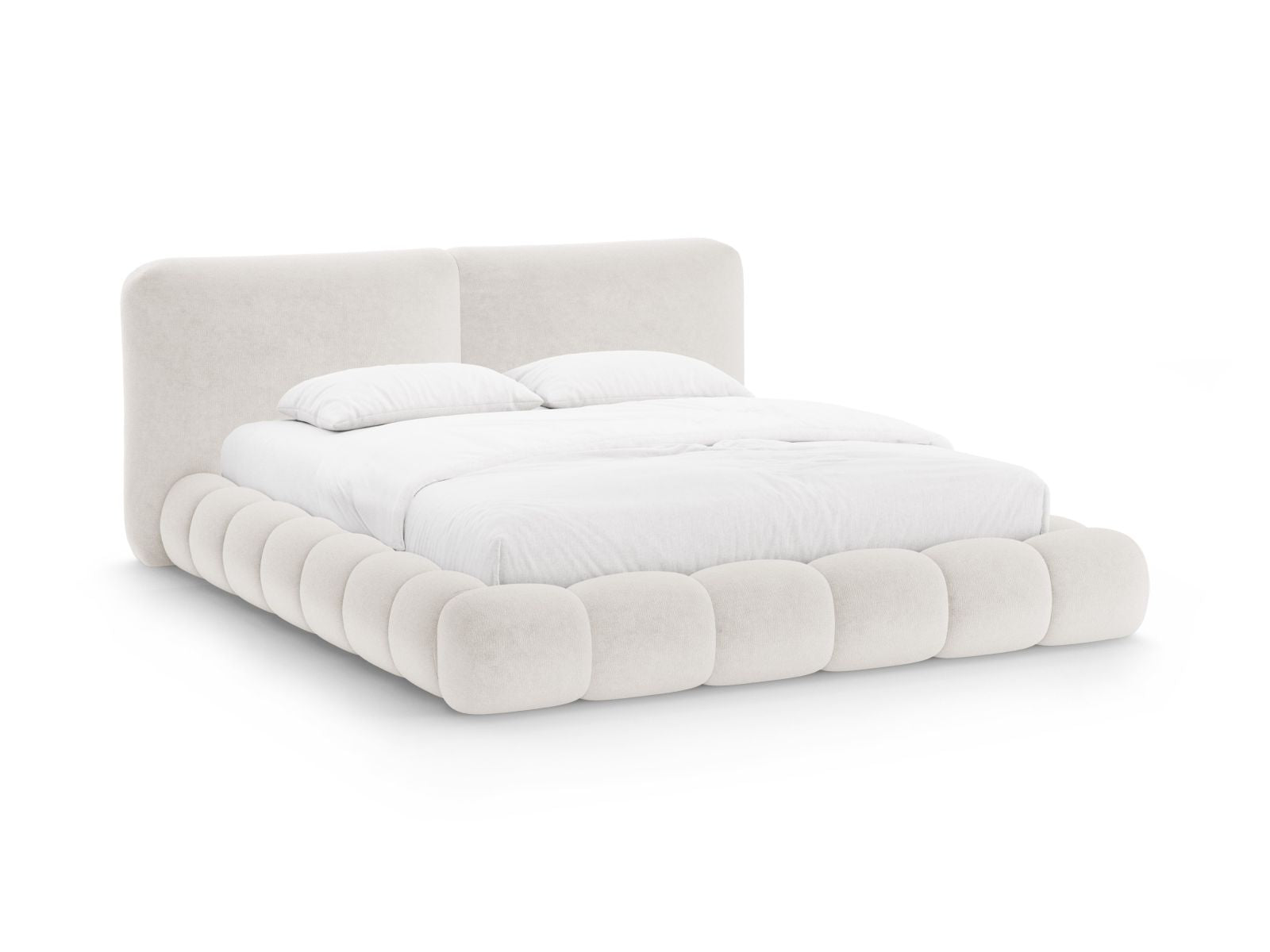 Solange Bett mit Stauraum mit Kopfteil 200cm in Light Beige-Perfect Harmony präsentiert im Onlineshop von KAQTU Design AG. Bett ist von Micadoni