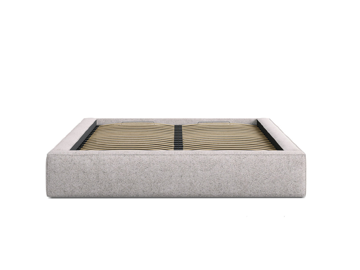 Susan Bett mit Stauraum 200cm in Beige Melange-Puente präsentiert im Onlineshop von KAQTU Design AG. Bett ist von Micadoni