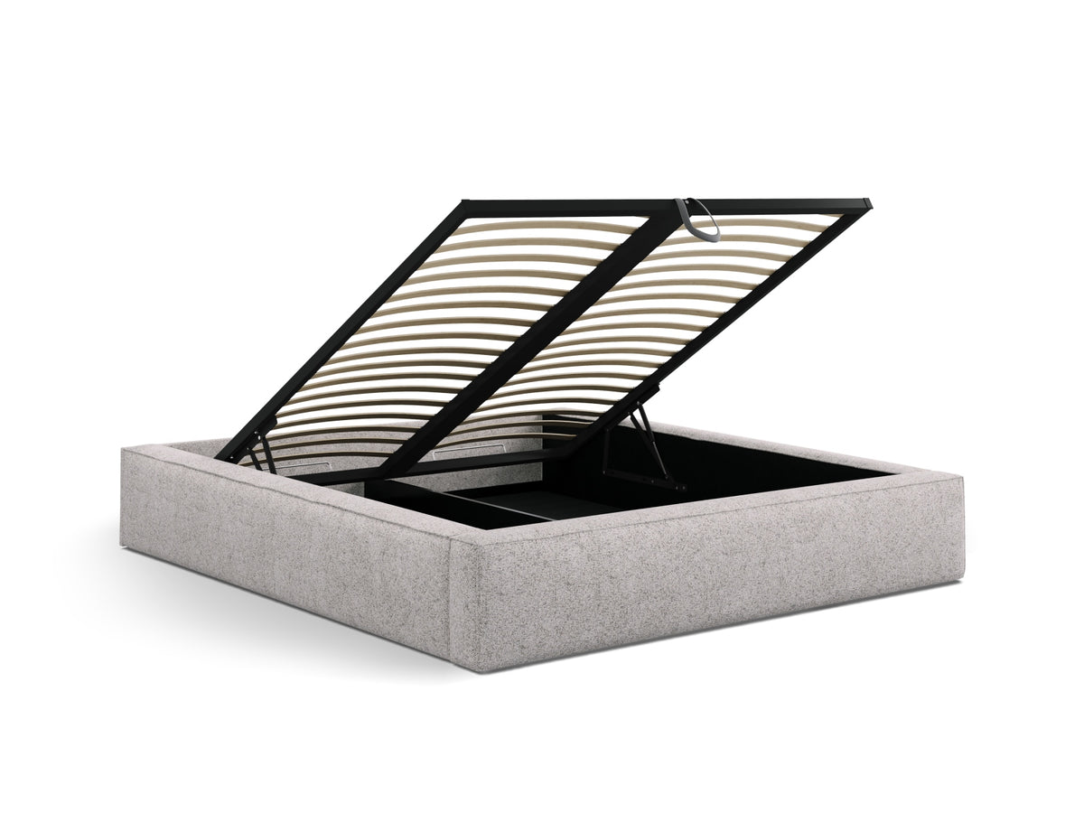 Susan Bett mit Stauraum 200cm in Beige Melange-Puente präsentiert im Onlineshop von KAQTU Design AG. Bett ist von Micadoni