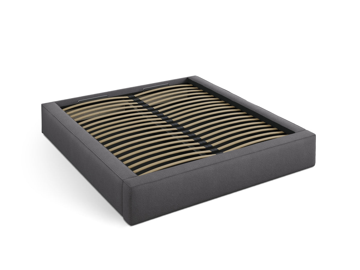 Susan Bett mit Stauraum 200cm in Graphite-LEGEND präsentiert im Onlineshop von KAQTU Design AG. Bett ist von Micadoni