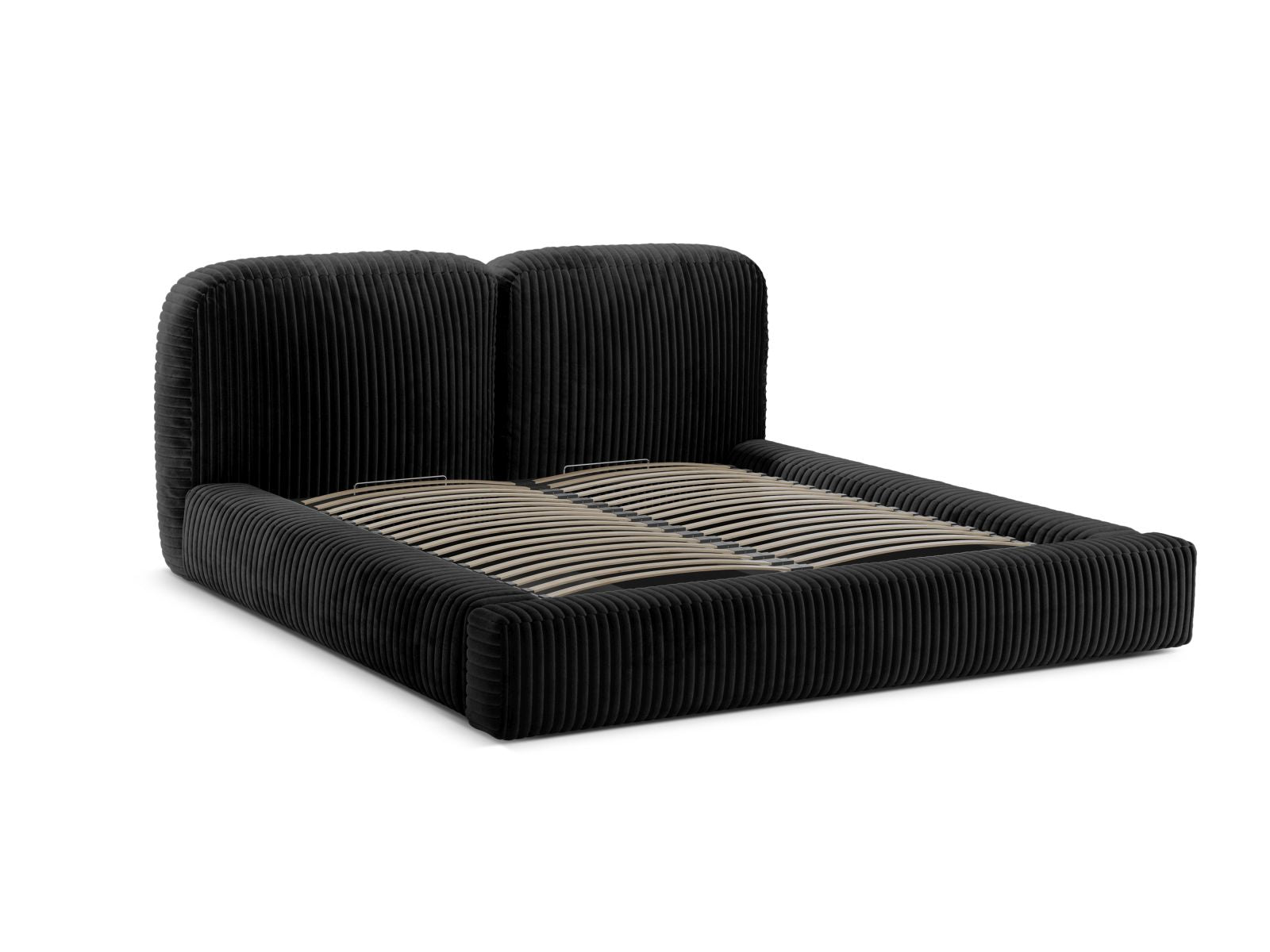 Elegantes Martina Bett mit praktischem Stauraum und stilvollem Kopfteil, 200 cm breit, ideal für ein modernes Schlafzimmer.