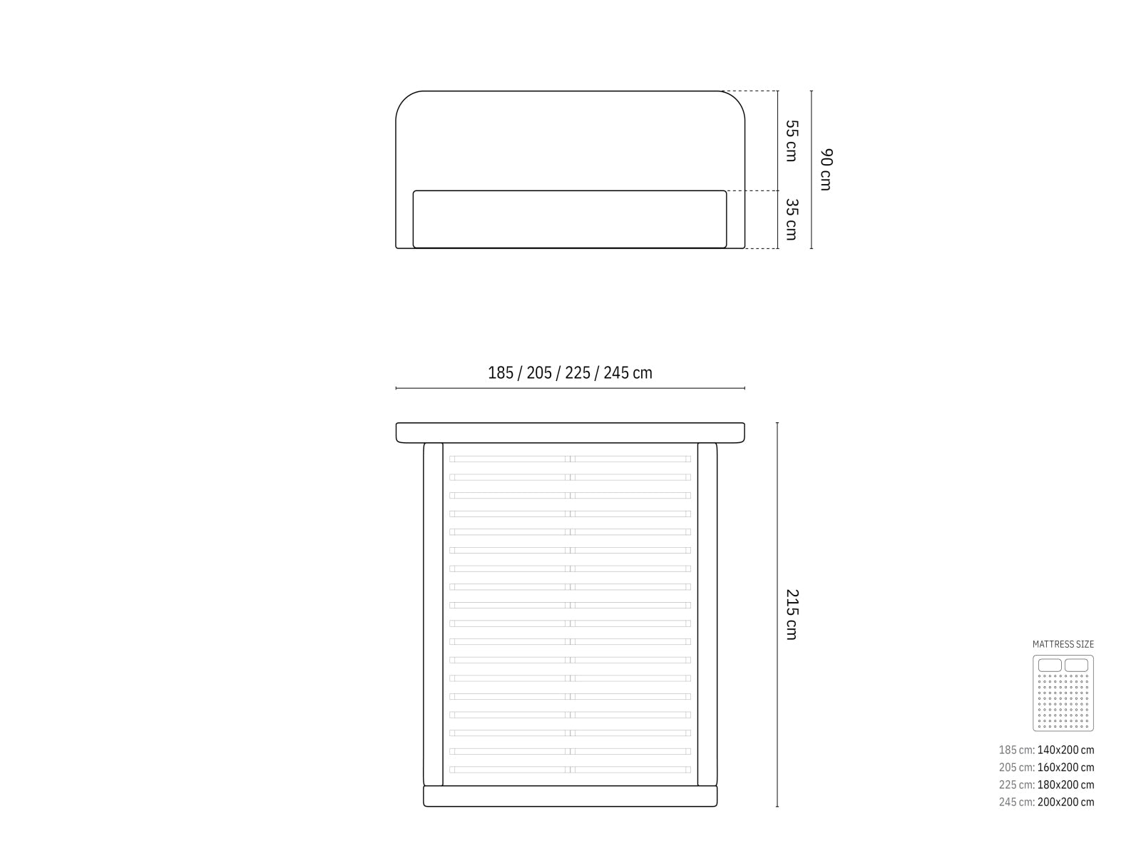 Erleben Sie das elegante Elizabeth Velour Bett von Micadoni. Mit praktischem Stauraum und stilvollem Headboard – perfekt für Ihr modernes Schlafzimmer!