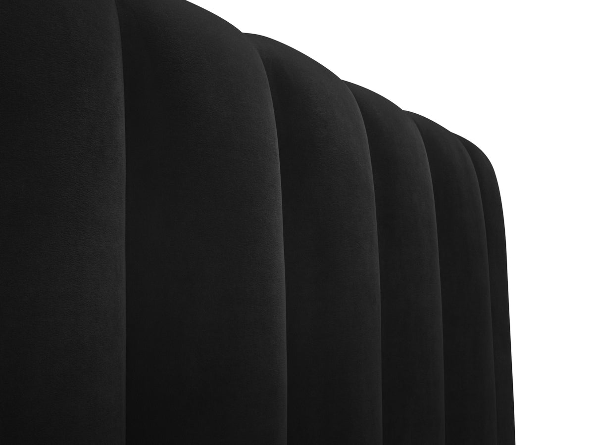 Kelp Bett mit Stauraum und Headboard 200cm in Black-Bluvel präsentiert im Onlineshop von KAQTU Design AG. Bett ist von Micadoni