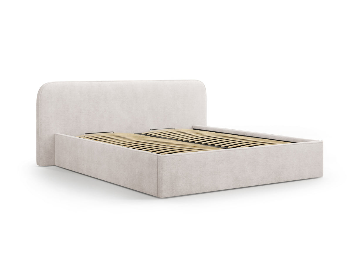 Elizabeth Bett mit Stauraum und Headboard 200cm in White-Babel präsentiert im Onlineshop von KAQTU Design AG. Bett ist von Micadoni