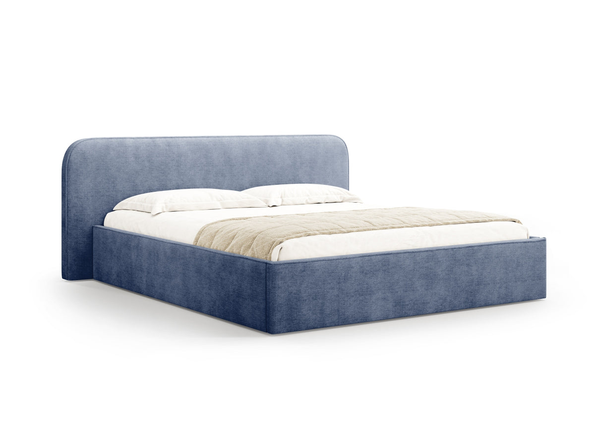 Elizabeth Bett mit Stauraum und Headboard 200cm in Dark Blue-Babel präsentiert im Onlineshop von KAQTU Design AG. Bett ist von Micadoni