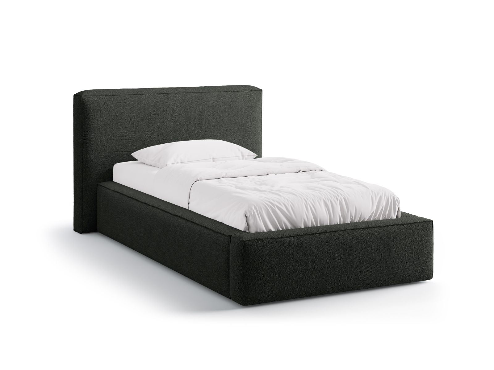 Jodie Bett mit Stauraum mit Kopfteil 90cm in Black-Baloo präsentiert im Onlineshop von KAQTU Design AG. Bett ist von Micadoni