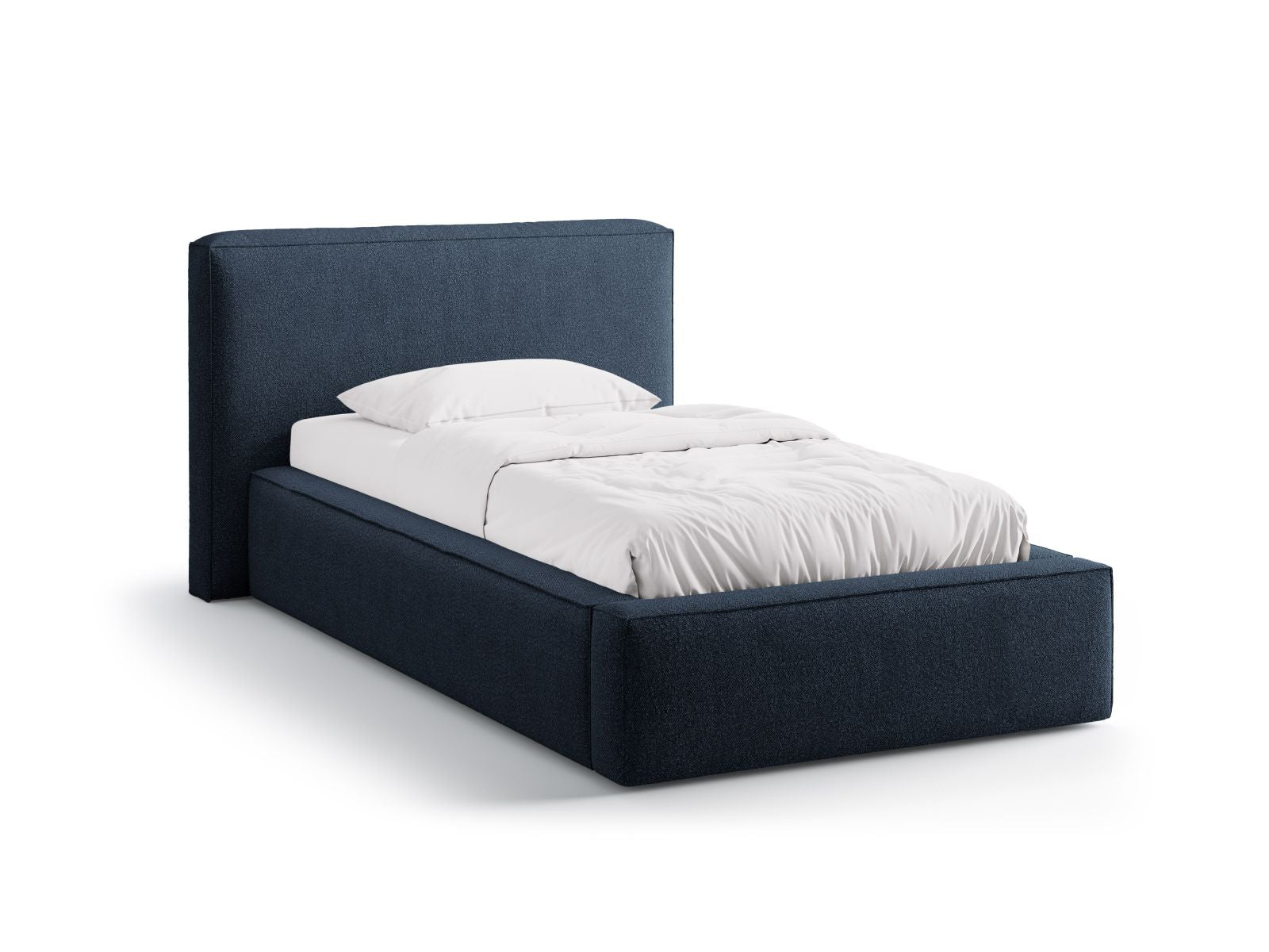 Jodie Bett mit Stauraum mit Kopfteil 90cm in Dark Blue-Baloo präsentiert im Onlineshop von KAQTU Design AG. Bett ist von Micadoni