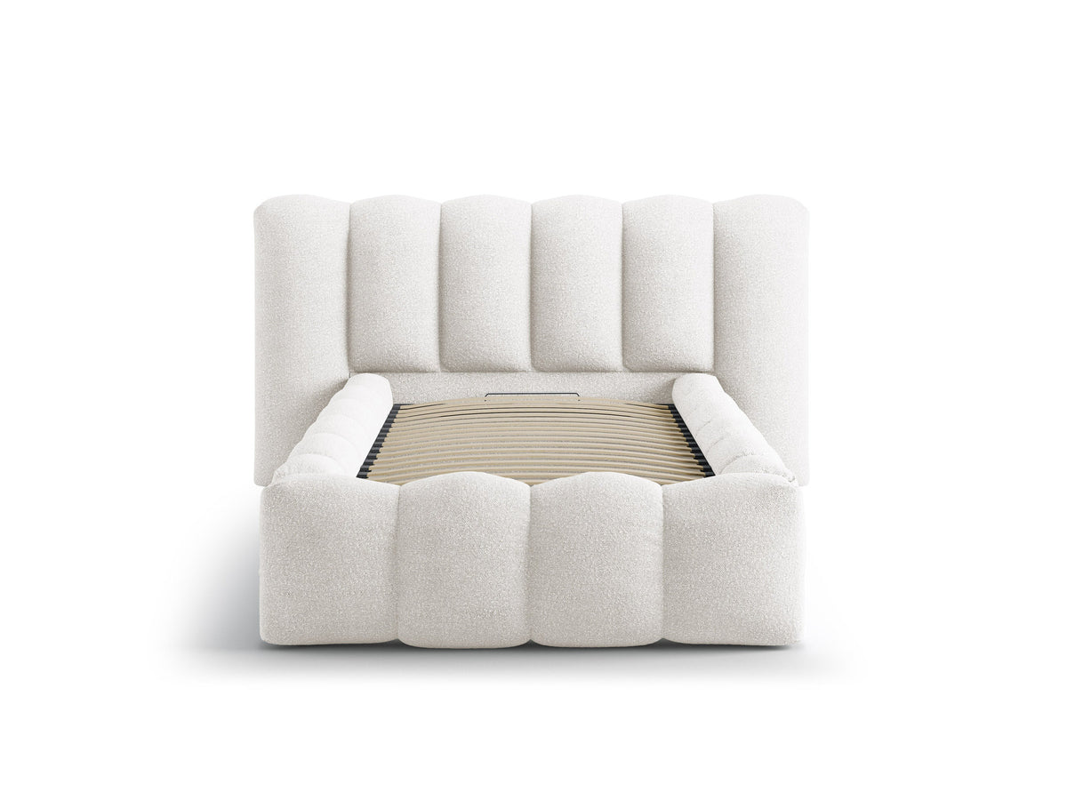 Lupine Bett mit Stauraum mit Kopfteil 90cm in White-Baloo präsentiert im Onlineshop von KAQTU Design AG. Bett ist von Micadoni