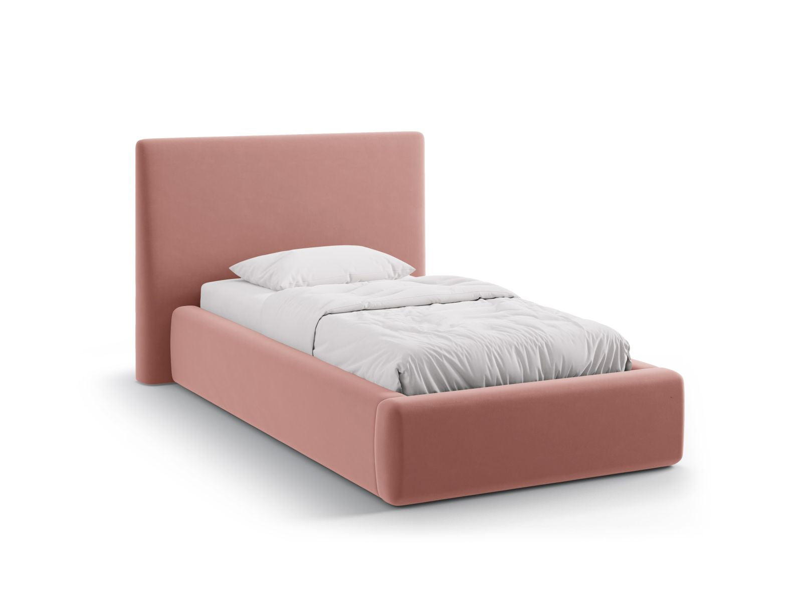 Amy Bett mit Stauraum mit Kopfteil 90cm in Pink-Magic Velvet präsentiert im Onlineshop von KAQTU Design AG. Bett ist von Micadoni