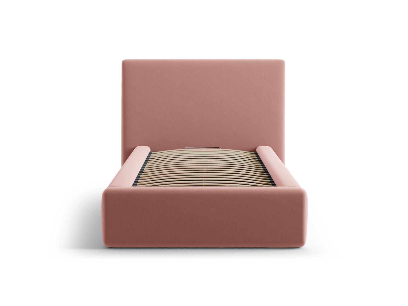 Stylisches Amy Bett in Pink-Magic Velvet mit praktischem Stauraum und elegantem Kopfteil, ideal für moderne Schlafzimmer.