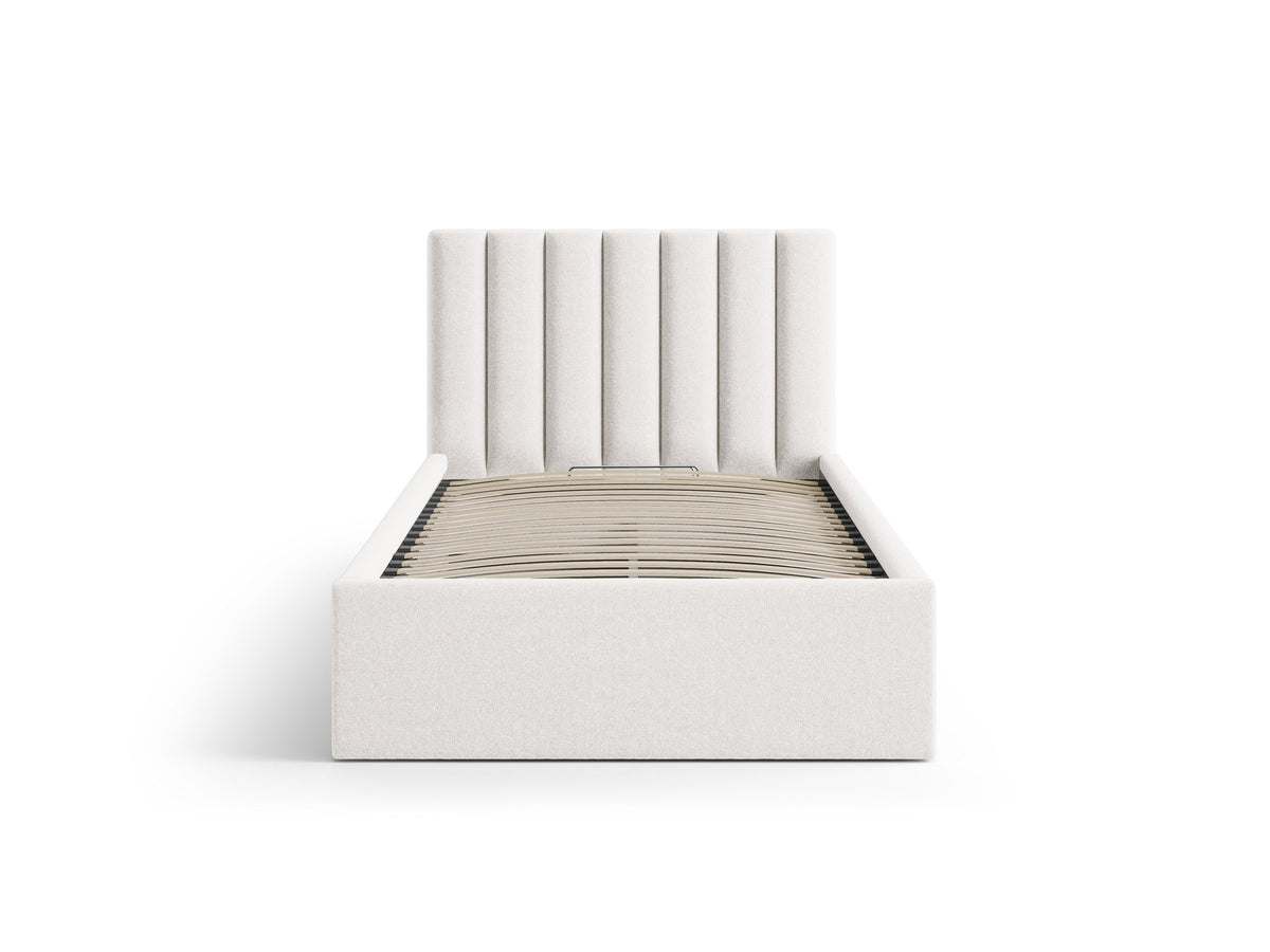 Allison Bett mit Stauraum mit Kopfteil 90cm in Light Beige-Moly präsentiert im Onlineshop von KAQTU Design AG. Bett ist von Micadoni