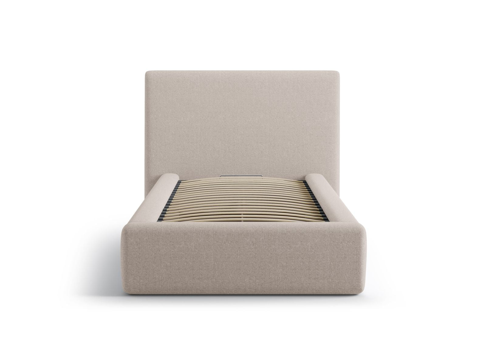 Elegantes Amy Bett mit praktischem Stauraum und stilvollem Kopfteil in 90cm Breite, ideal für moderne Schlafzimmer.